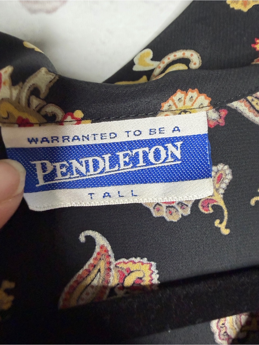 Pendleton Vintage Paisley Blouse – Women’s Size 10 Tall - Picture 4 of 10